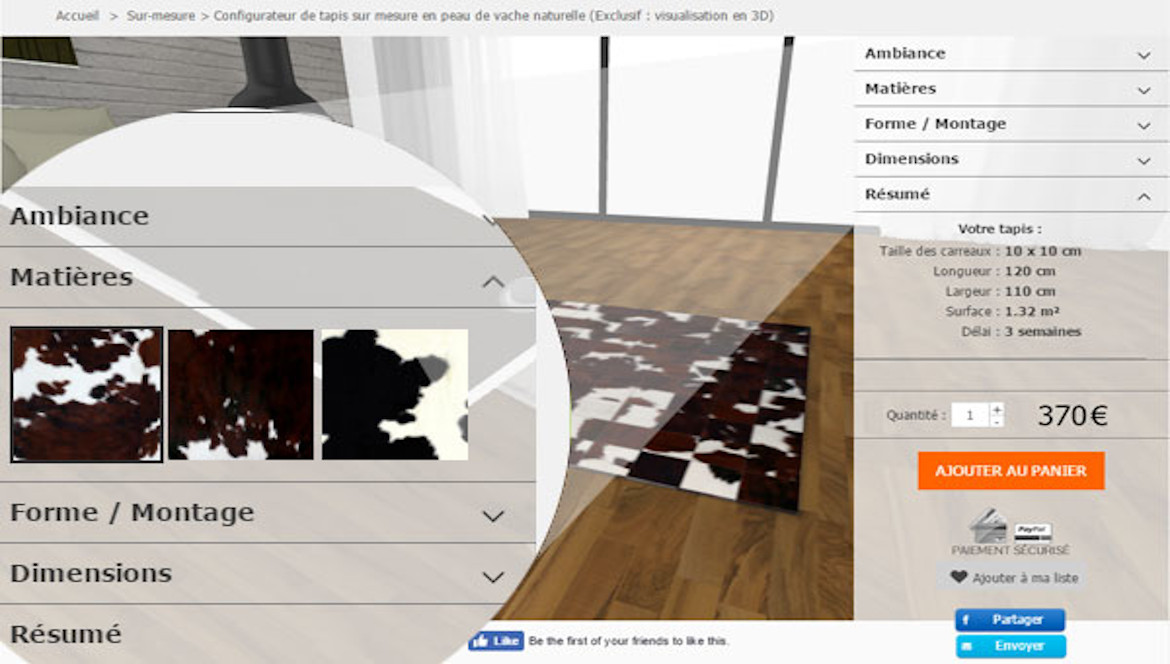3D Configurator: Virtual Reality Carpet